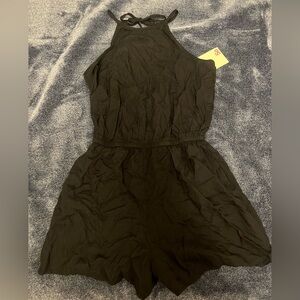 SO Black Halter Romper